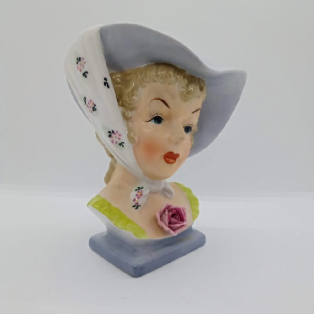 Southern Belle Vintage Lady head Vase Napco collectible